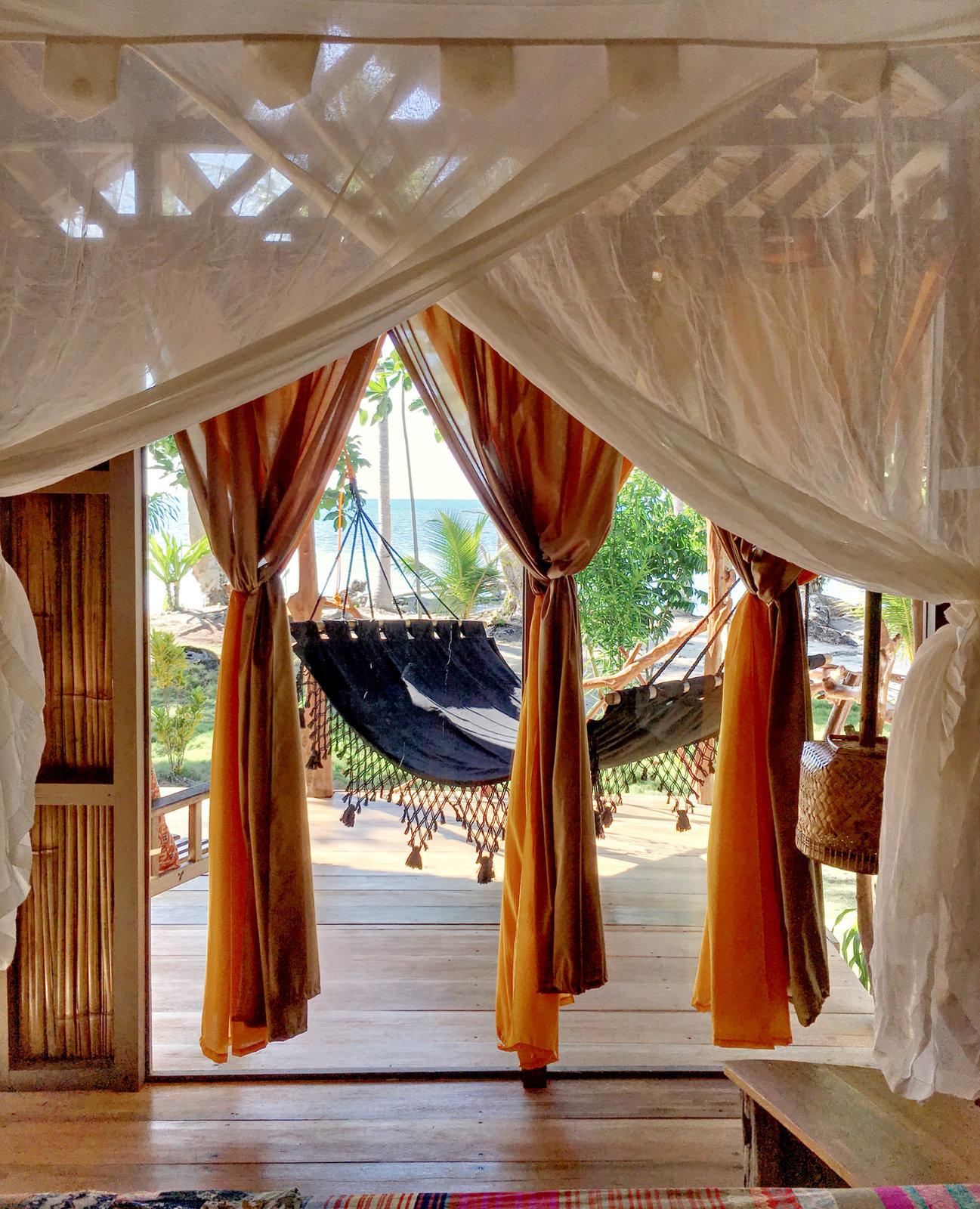 Poki Poki – sea view from a bamboo bungalow terrace