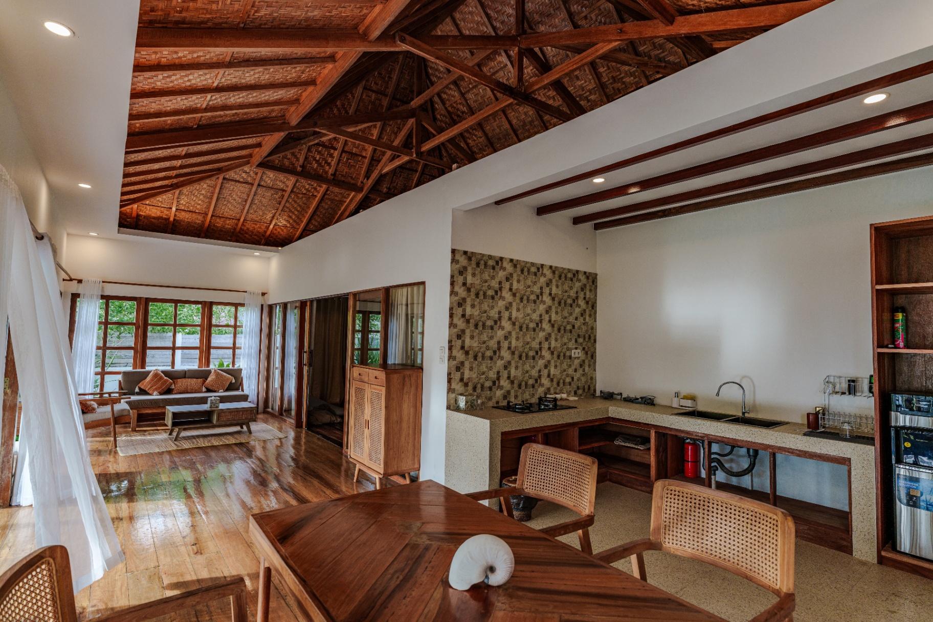 Reconnect – Villa Athena interior with kitchen and living area